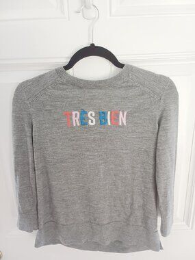 Banana Republic Size Medium TRÈS BIEN (Very Good in French) Gray Top